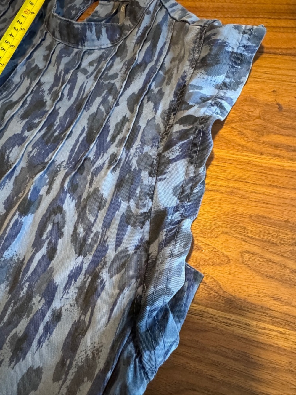 Anthropologie Jenee Lycocell Tiered Leopard print Dress with Raw Edges in EUC M - Picture 7 of 11